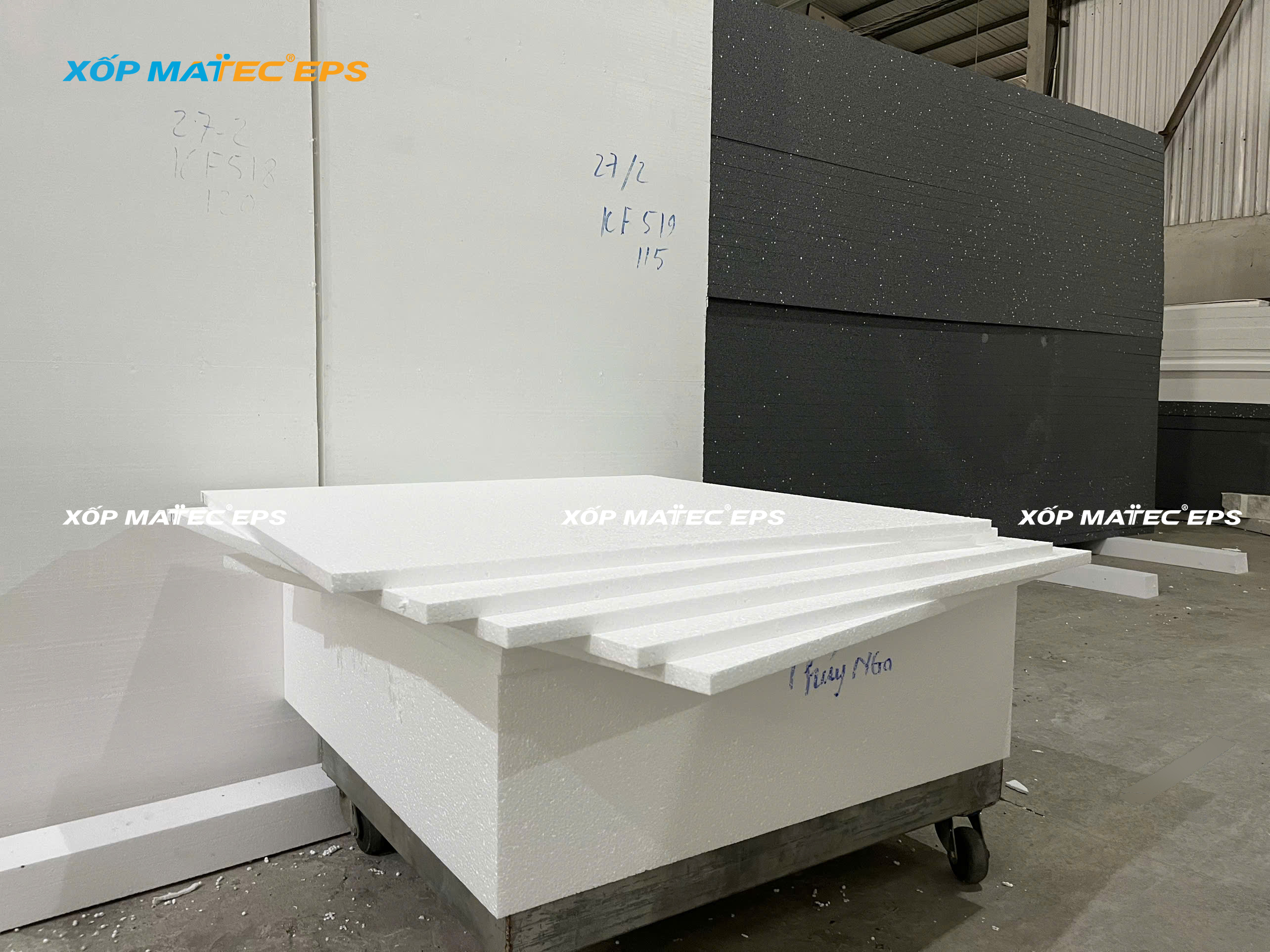 Xốp EPS Chống Cháy Lan Hạt Trắng - Chèn Hàng