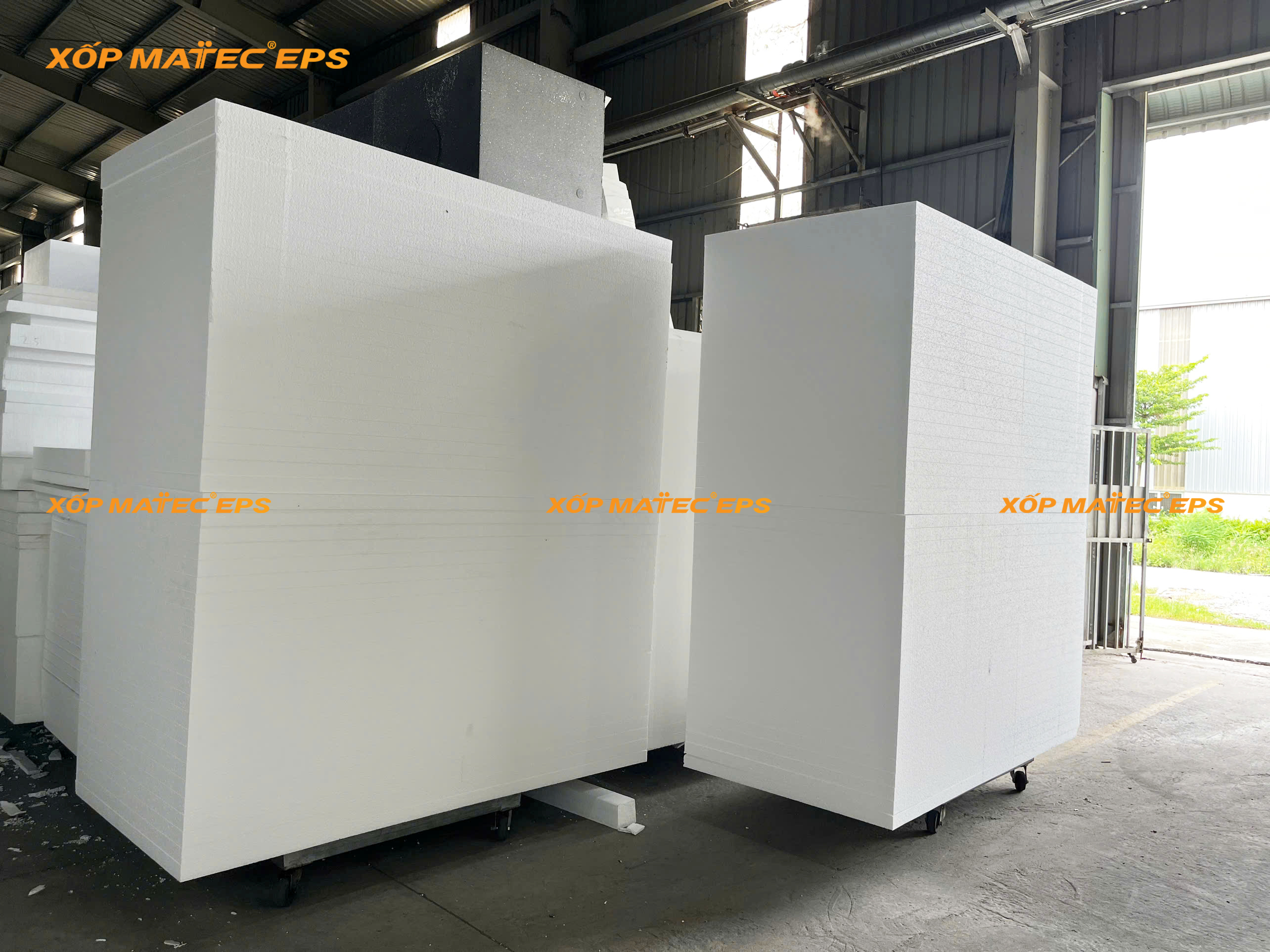 Xốp EPS Chống Cháy Lan Hạt Trắng-Nâng Nền, Bù Nền